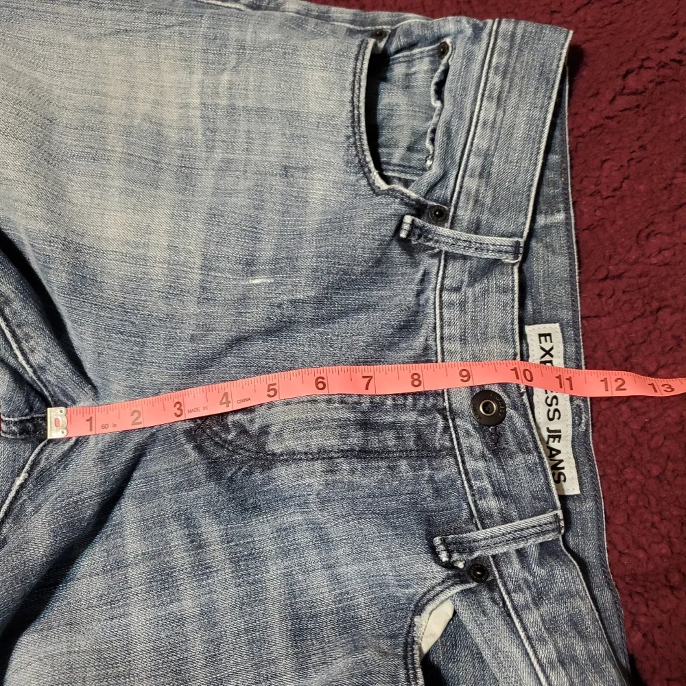 Express Rocco Slim Fit Skinny Leg Jeans Dark BlueWash MenSz33x30(actl.sz36x28.5)